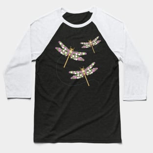 Libélulas Florales Baseball T-Shirt